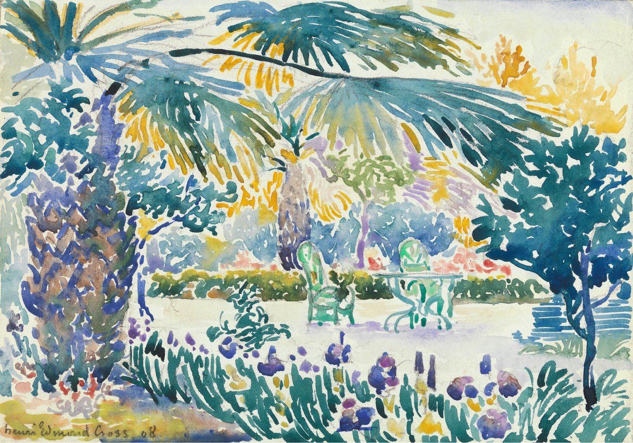 圣克莱尔的画家花园，1908年。 作者 亨利·埃德蒙·克罗斯
