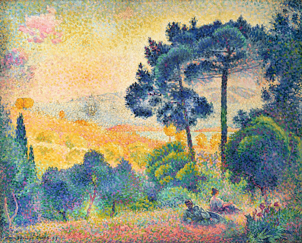 普罗旺斯风景，1898年。 作者 亨利·埃德蒙·克罗斯