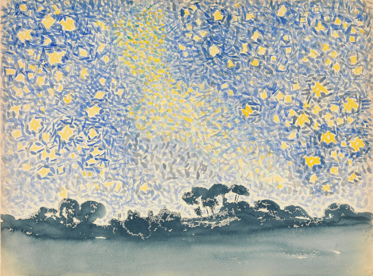 有星星的风景，约1905-1908。 作者 亨利·埃德蒙·克罗斯