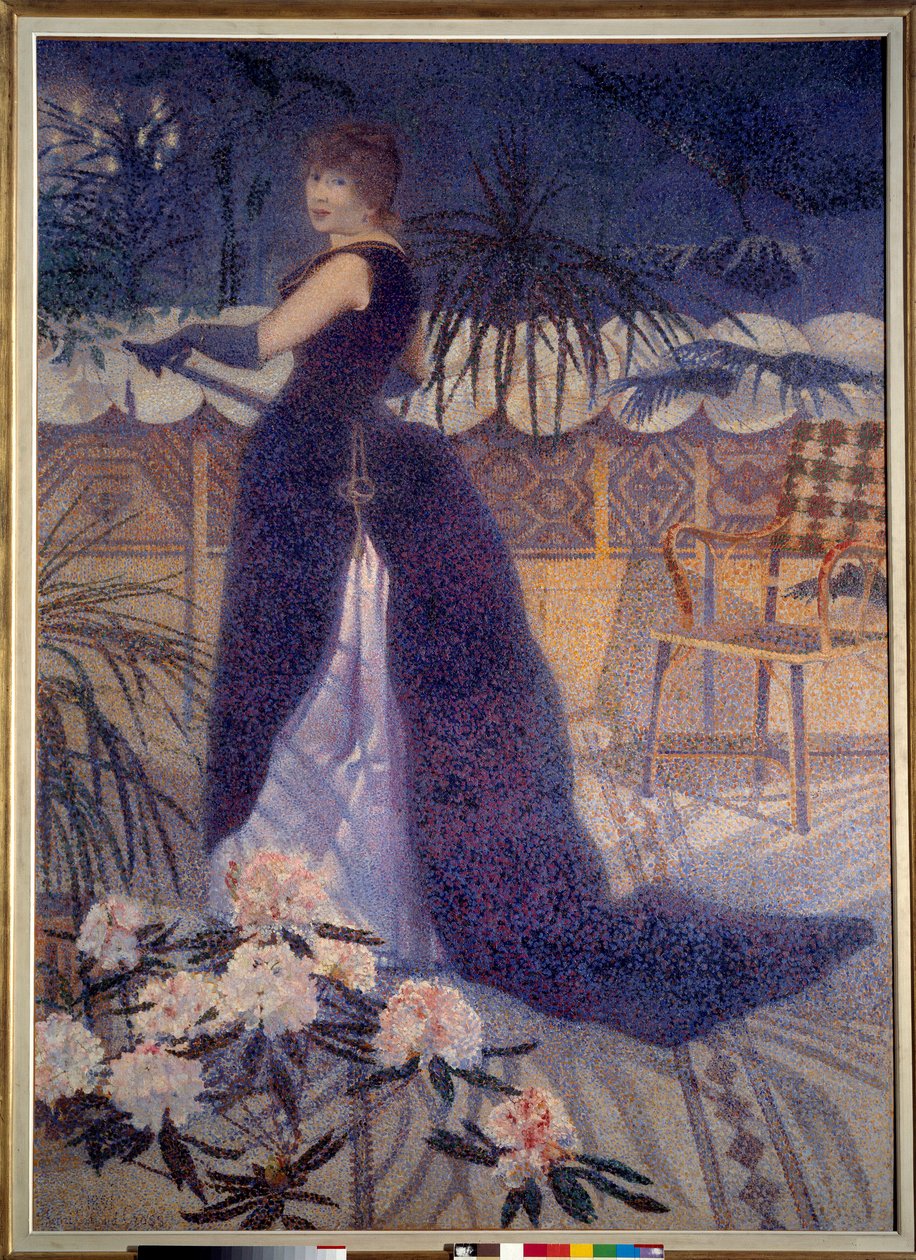 赫克托·法兰西夫人（1849-1933）。 Henri Delacroix Dit Cross (Henri Edmond Cross) 的绘画 (1856 - 1910) 作者 亨利·埃德蒙·克罗斯