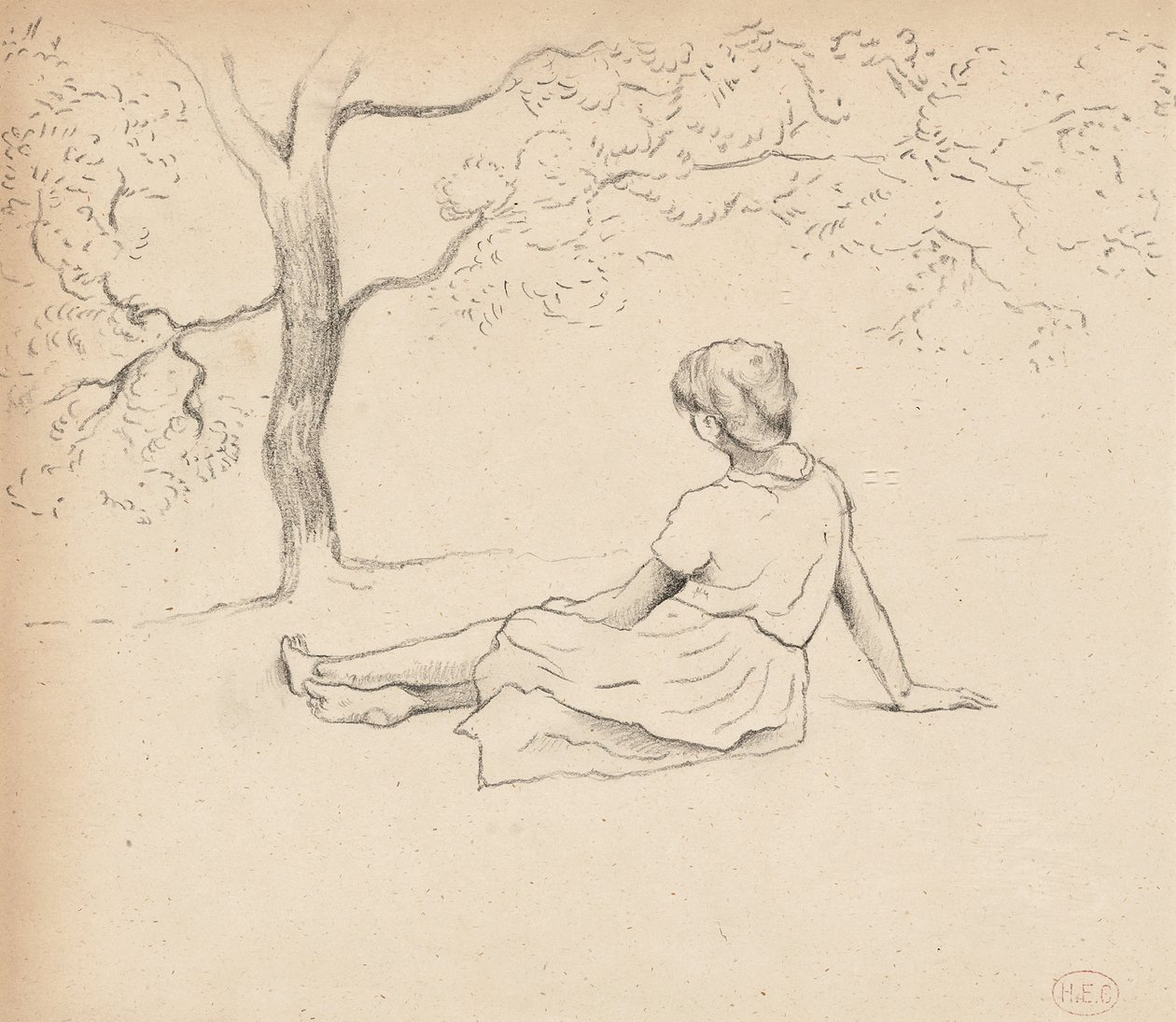 研究“普罗旺斯的便服”，c.1885-89 作者 亨利·埃德蒙·克罗斯