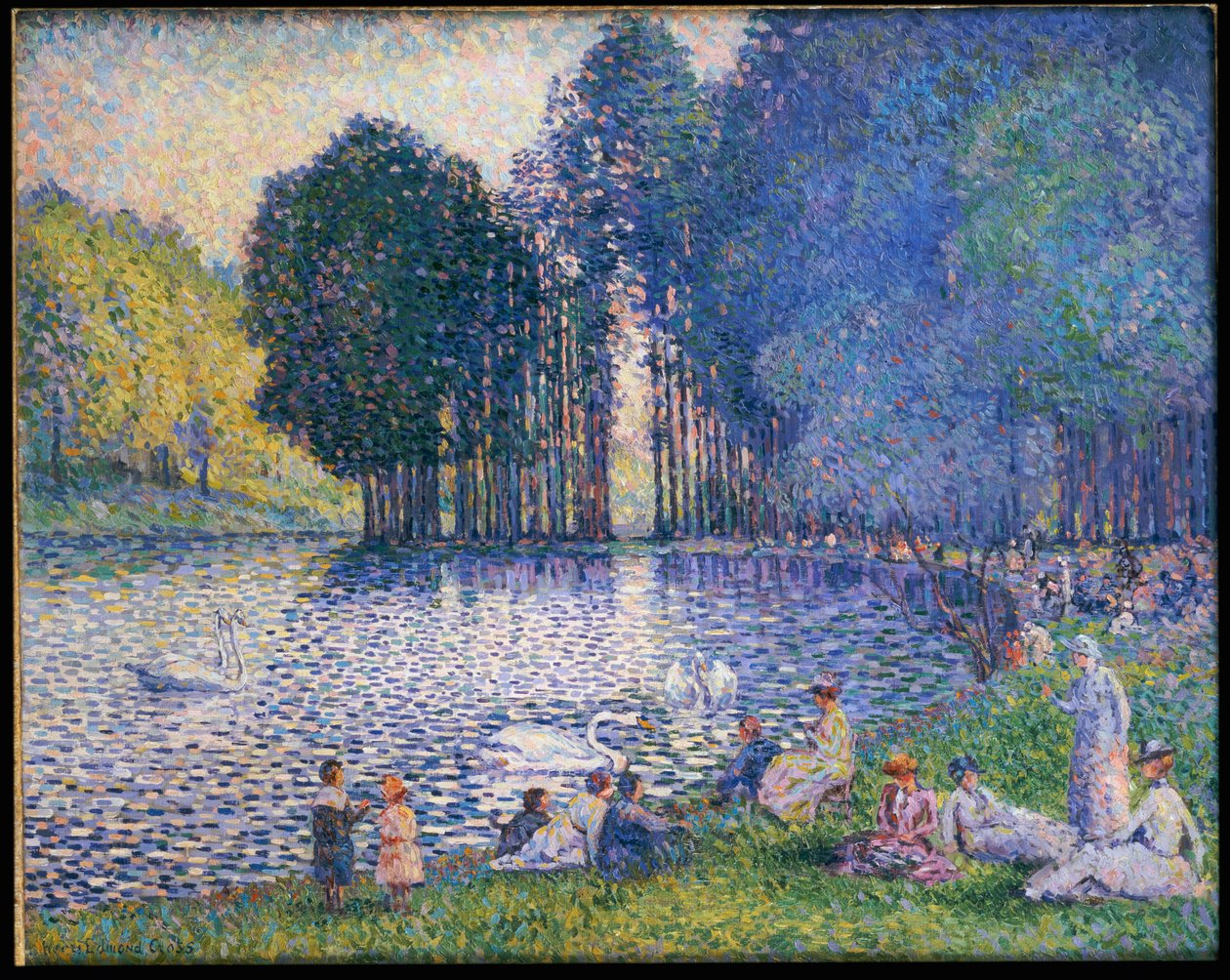 Bois de Boulogne的湖，约1899年 作者 亨利·埃德蒙·克罗斯