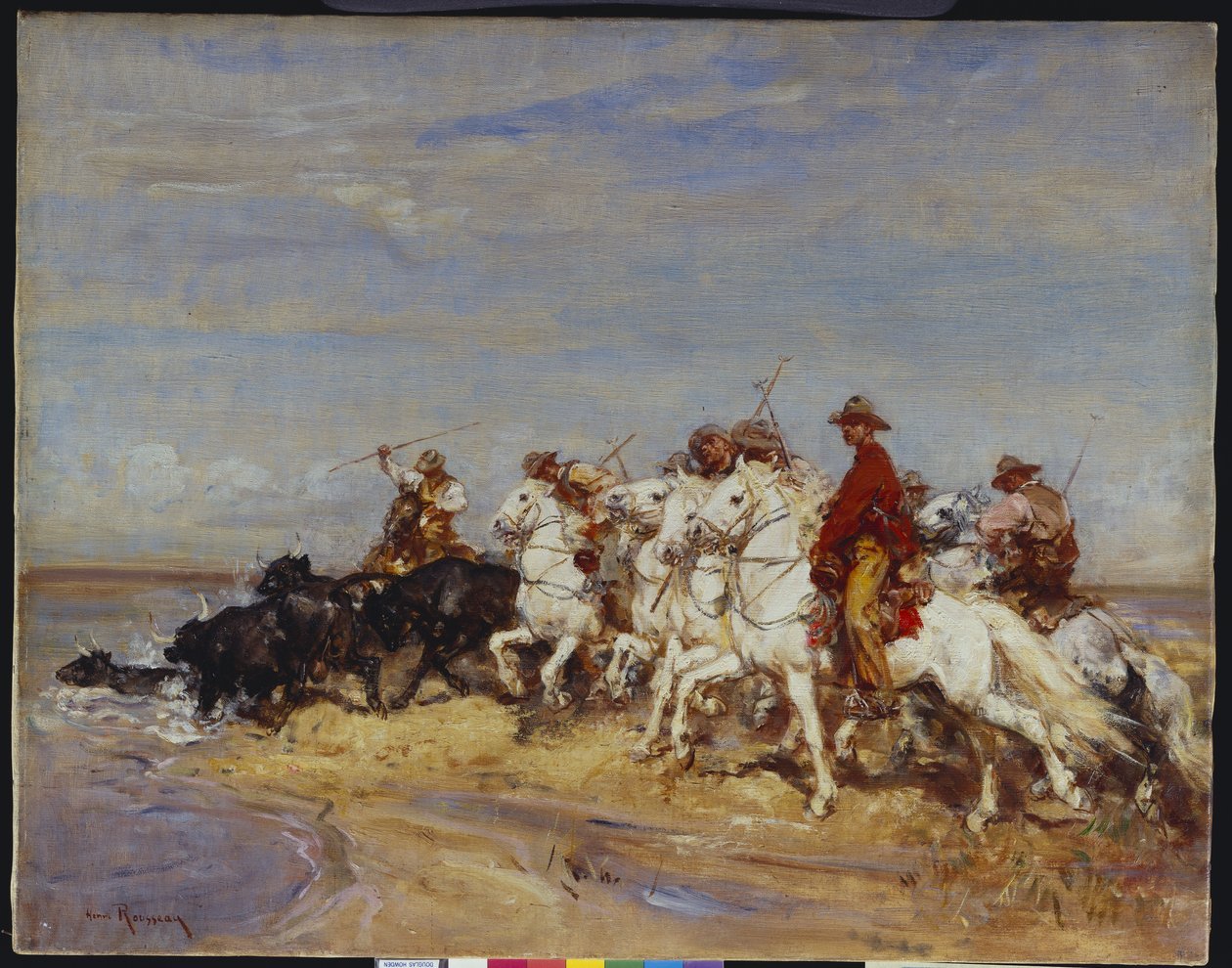 牛舍入（布面油画） 作者 亨利·埃米利安·卢梭（Henri Emilien Rousseau）