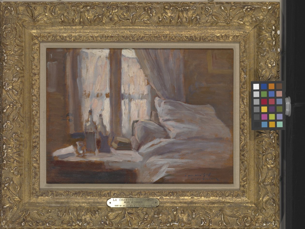 卧室 (La Chambre À Coucher)（木板油画） 作者 亨利·尤金·奥古斯丁·勒·斯达纳