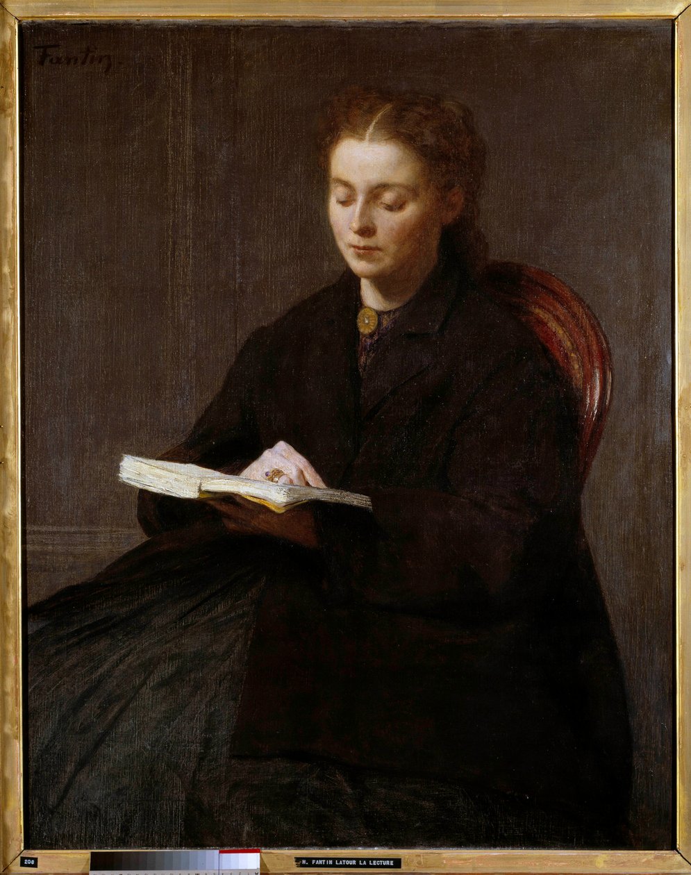 亨利·方丹·拉图（Henri Fantin Latour）的阅读绘画（Fantin-Latour 作者 伊格纳斯·亨利·让·范坦·拉图尔