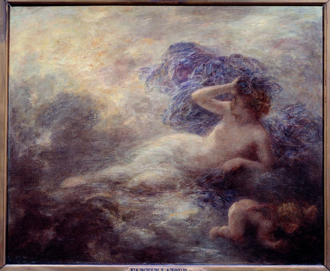 La nuit 绘画 by Henri Fantin Latour (Fantin-Latour 作者 伊格纳斯·亨利·让·范坦·拉图尔