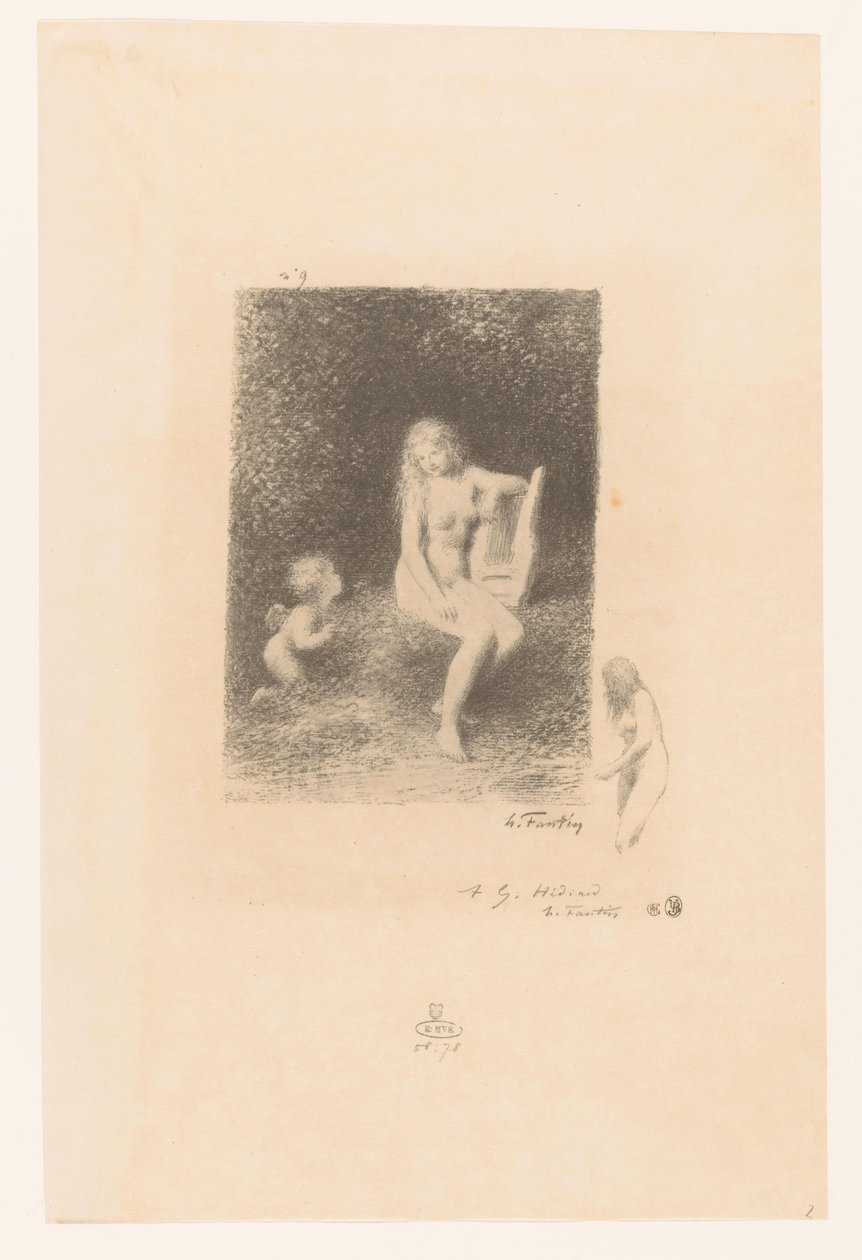 音乐源自爱的音乐 这就是下一个 Naiads 所唱的 二十一 Gedichten van André Chénier（系列标题） 安德烈·谢尼尔的诗歌插图（系列标题） 作者 伊格纳斯·亨利·让·范坦·拉图尔