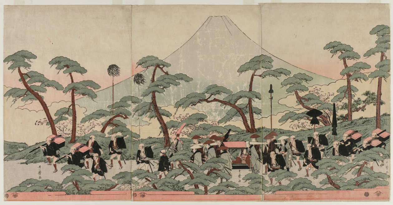 富士山脚下的游行 作者 伊格纳斯·亨利·让·范坦·拉图尔