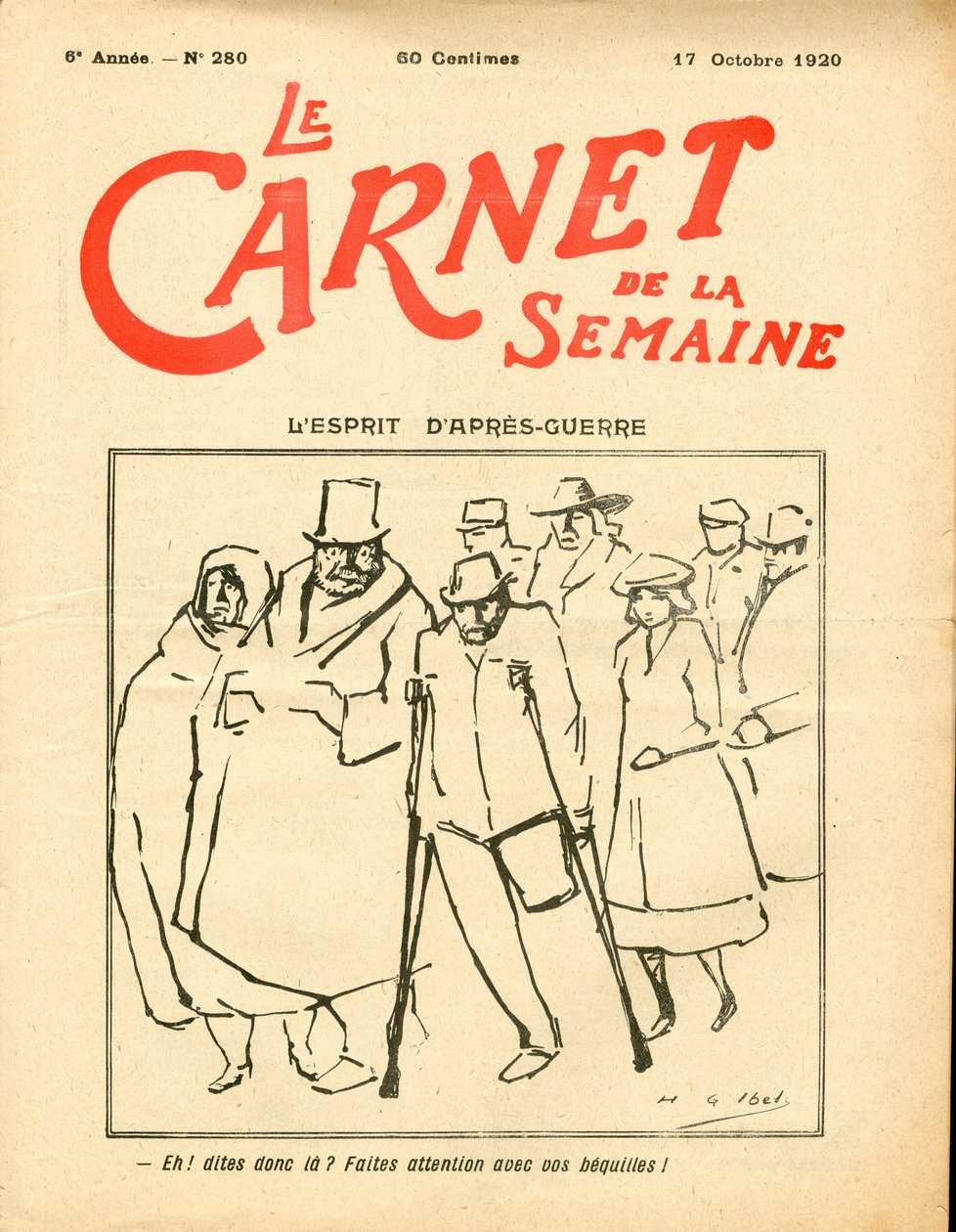 Le Carnet de la semaine》的封面，彩色讽刺文章 作者 亨利·加布里埃尔·伊贝尔斯