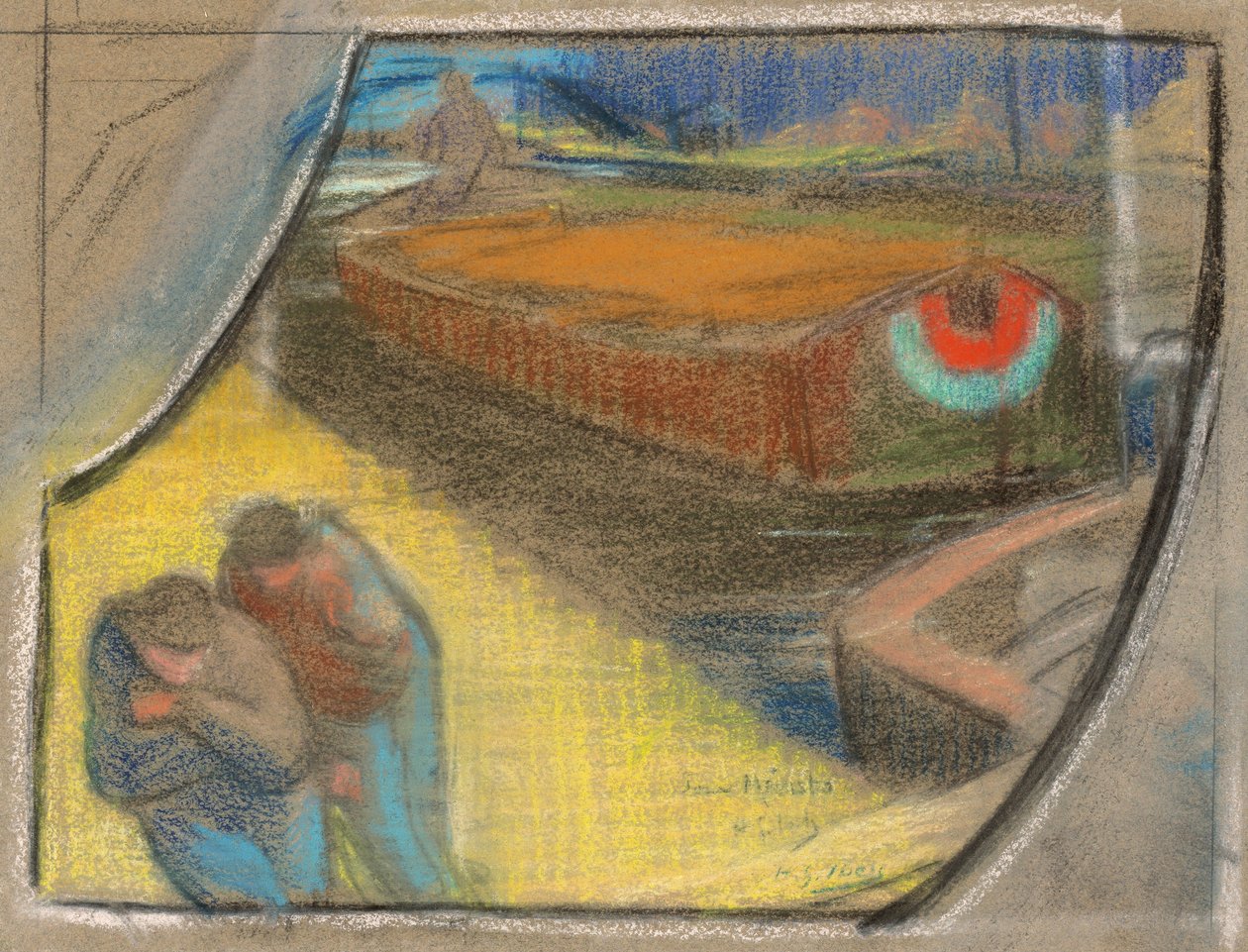 拖着驳船的男人[为Boubourouche所作的研究] 作者 亨利·加布里埃尔·伊贝尔斯