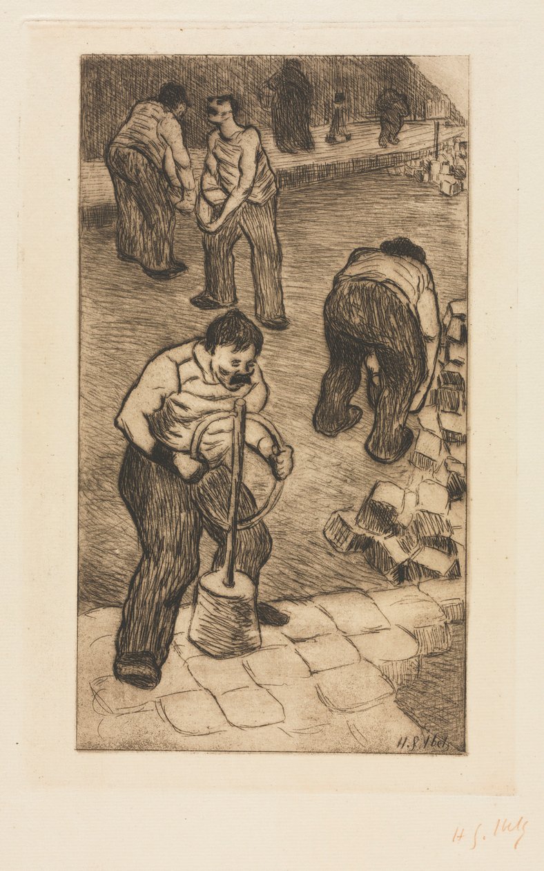 摊铺机，1894年。 作者 亨利·加布里埃尔·伊贝尔斯