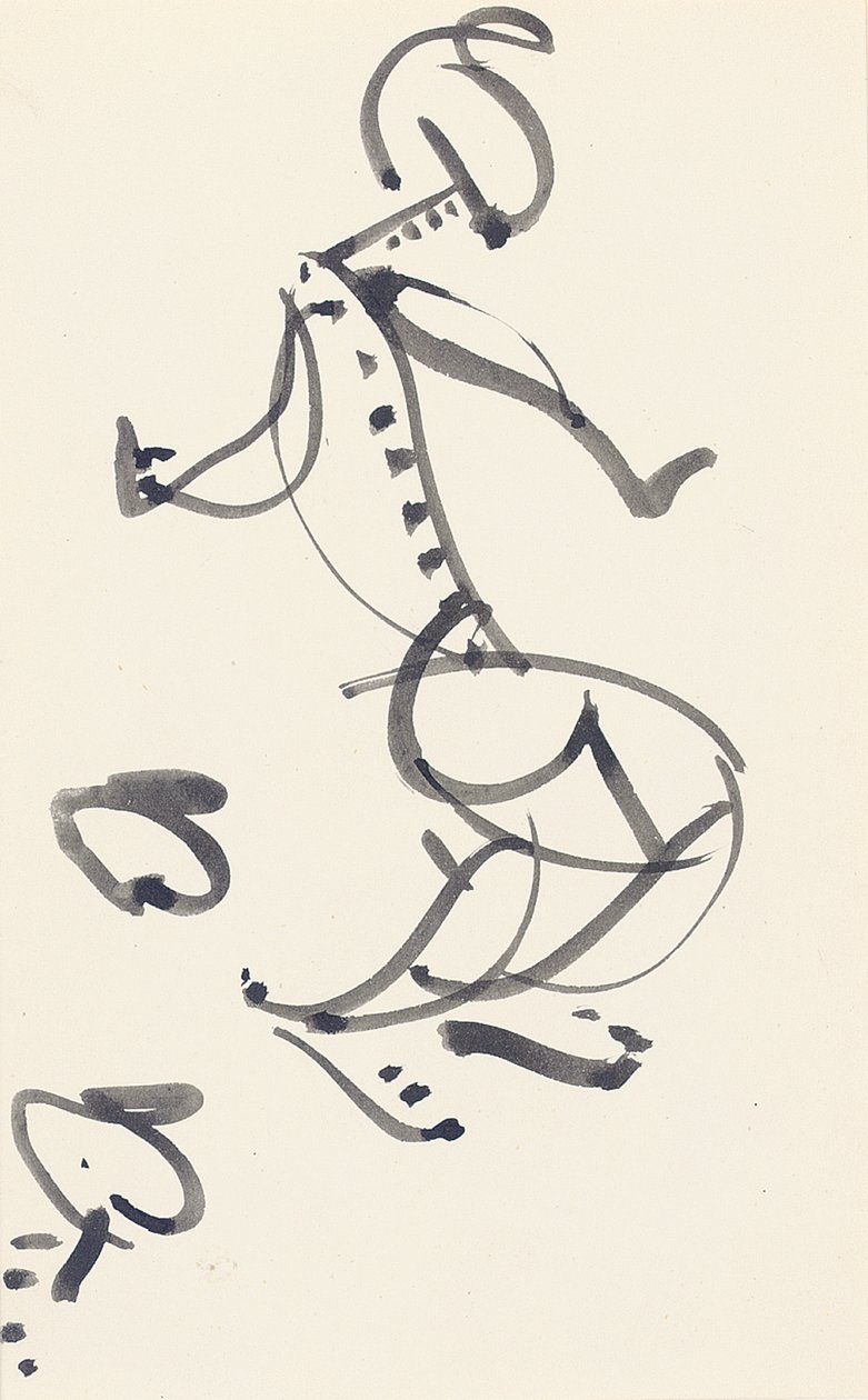 学习《红石舞者》，1914年 作者 亨利·高第·布热斯卡