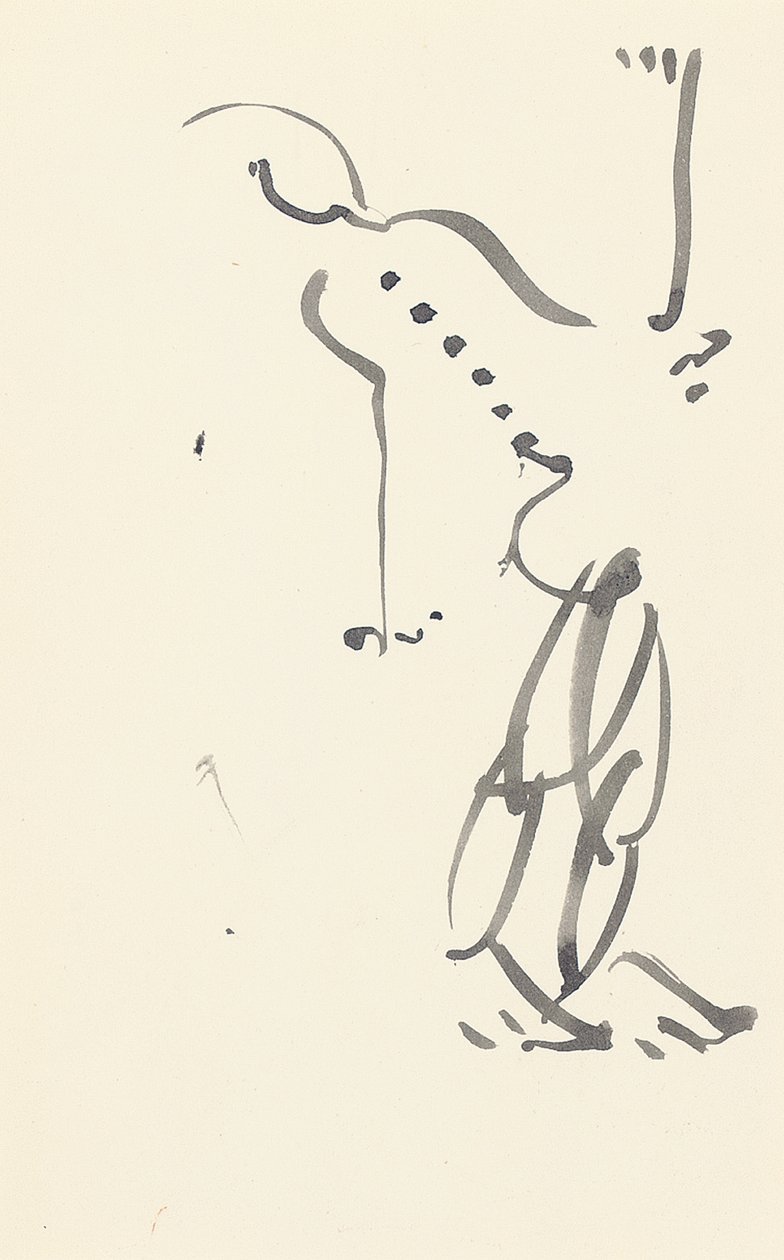 学习《红石舞者》，1914年 作者 亨利·高第·布热斯卡