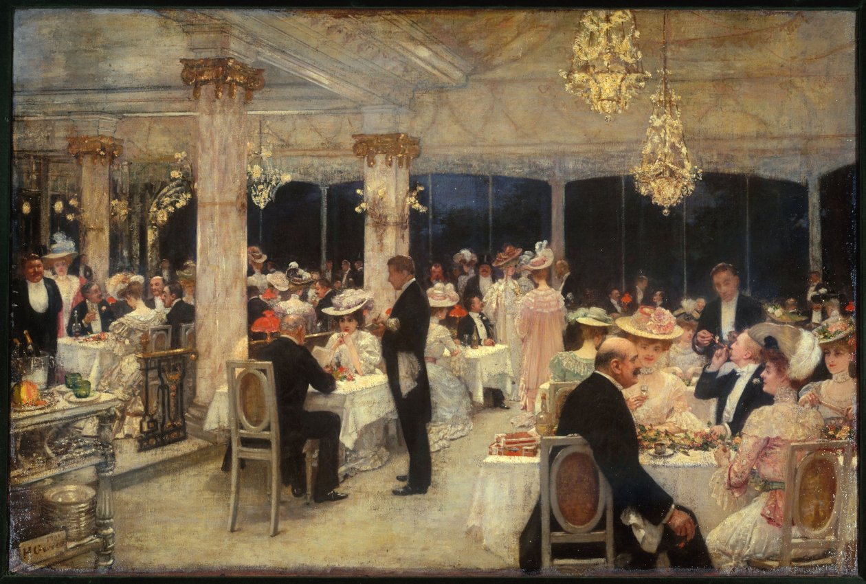 Armenonville, 大奖赛之夜，1905 年（布面油画） 作者 亨利·格维克斯