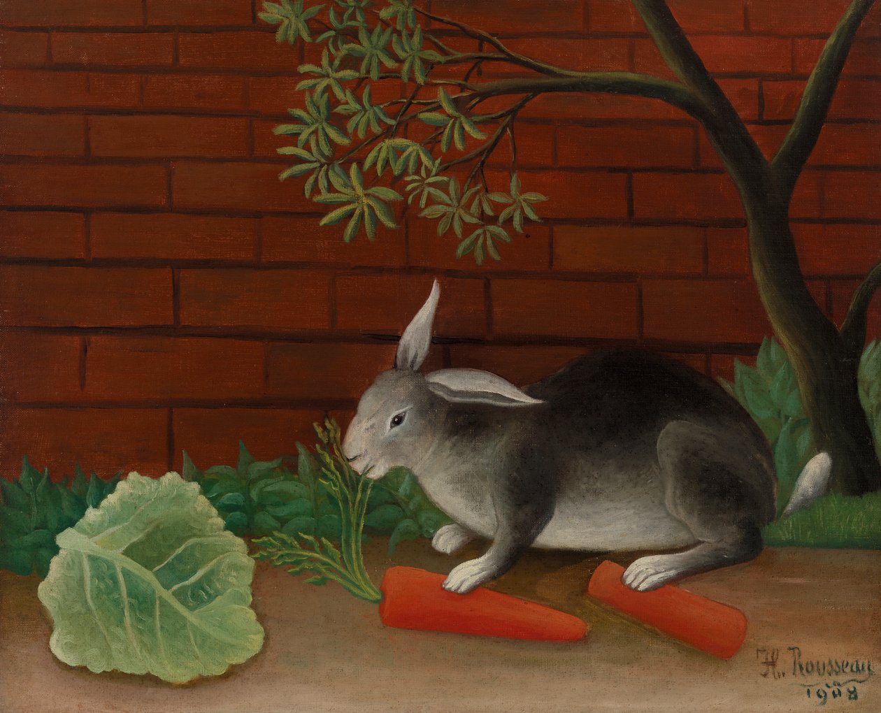 兔子，1908年 作者 亨利JF 1844 1910卢梭