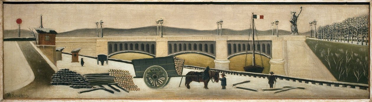 格林内尔大桥。亨利·卢梭（Henri Rousseau）绘画 作者 亨利·J·F·卢梭