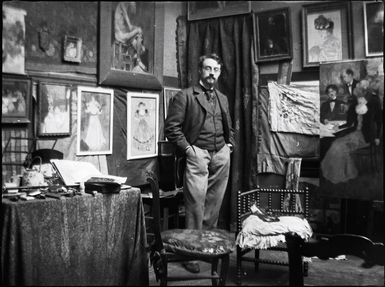 Henri Matisse在Henri Evenepoel的工作室，1897年。 作者 亨利·雅克·爱德华·埃弗内普尔