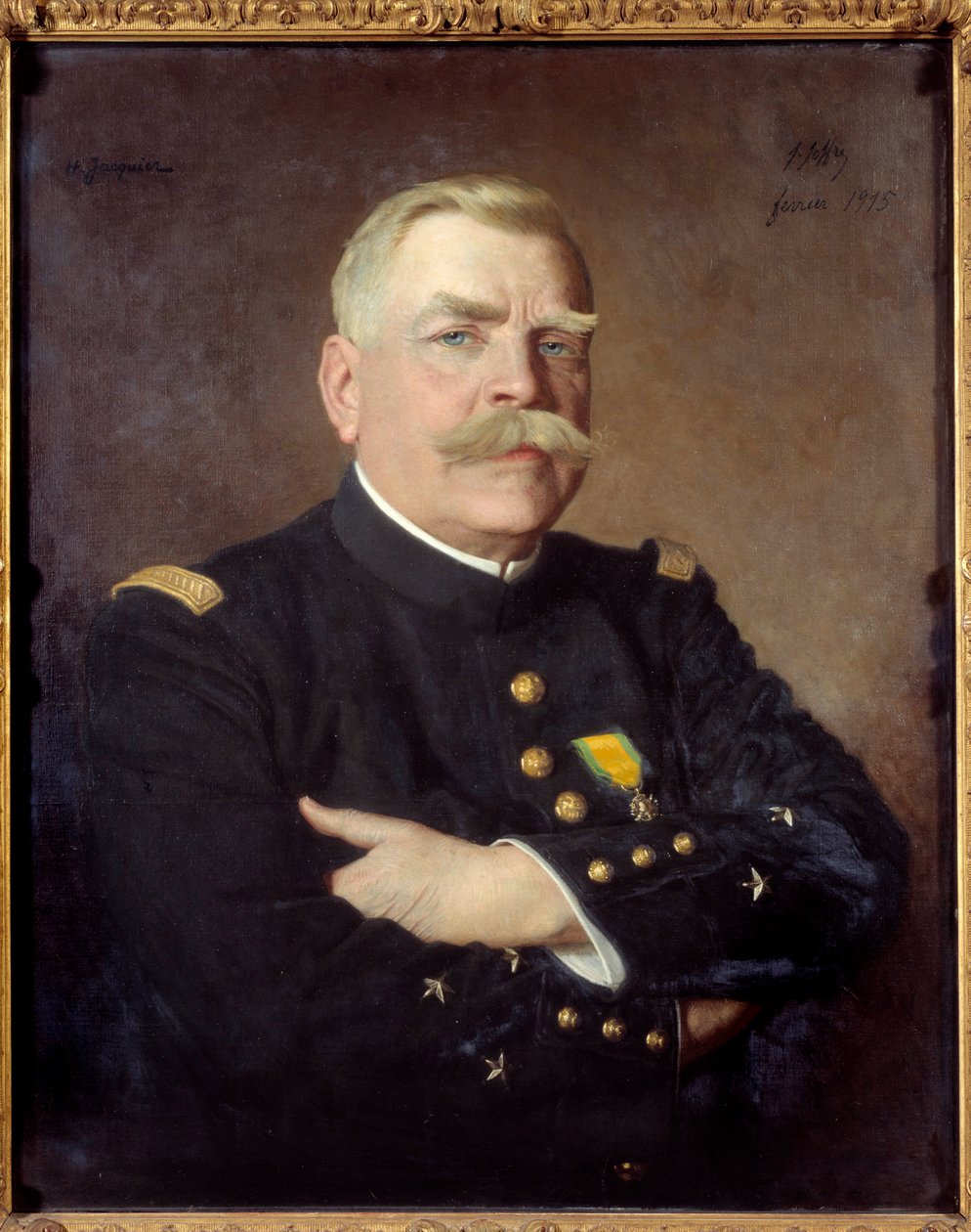 Joseph Joffre (1852-1931) 法国元帅的肖像。 Henry Jacquier (1878-1921) 的绘画。 1915. 尺寸 0.81 x 0.65 凡尔赛宫，城堡博物馆 作者 亨利·雅奎尔