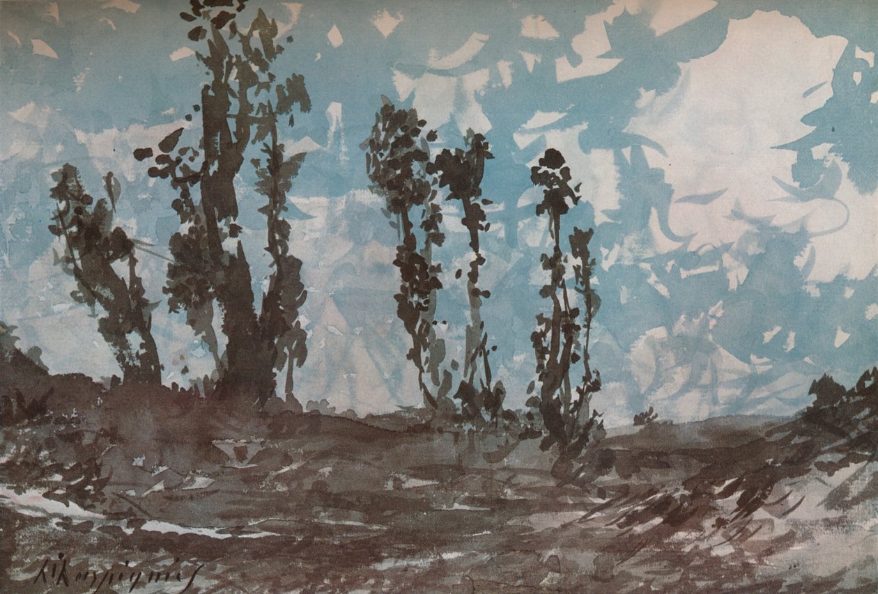 杨树，c1839-1916，1924年 作者 亨利·约瑟夫·哈皮尼