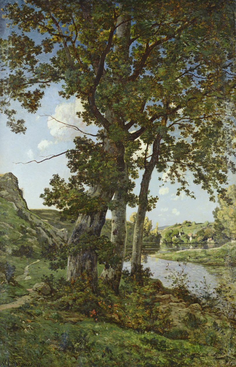 Chateau-Renard的奥克斯，1875年 作者 亨利·约瑟夫·哈皮尼