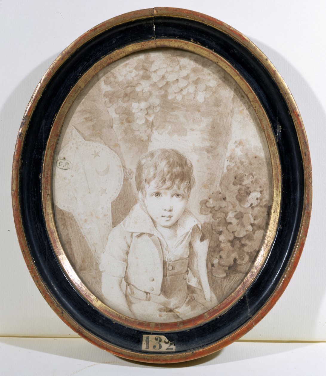 Honore de Balzac（1799-1850），六岁，1805年（笔和墨水在纸上洗） 作者 亨利·约瑟夫·黑塞