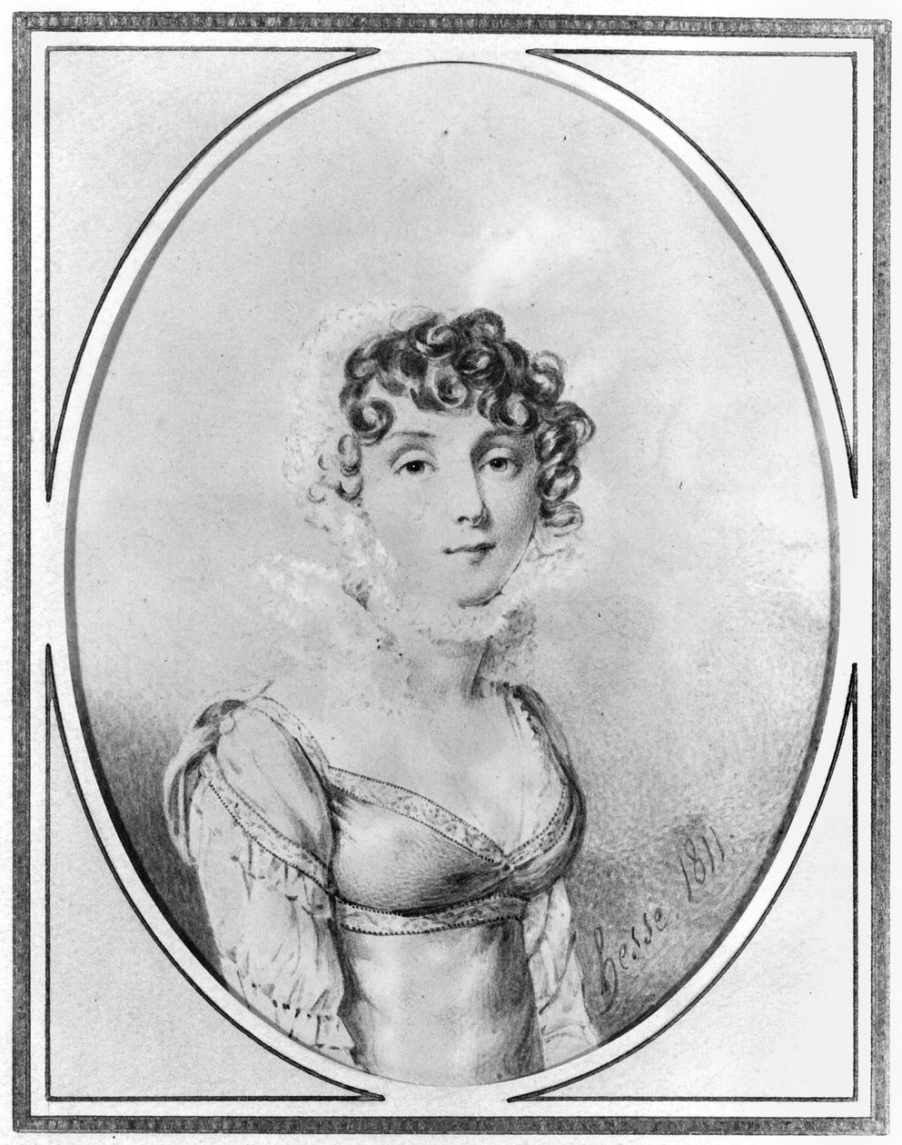Caroline Bonaparte（1782-1839）1811年的肖像 作者 亨利·约瑟夫·黑塞