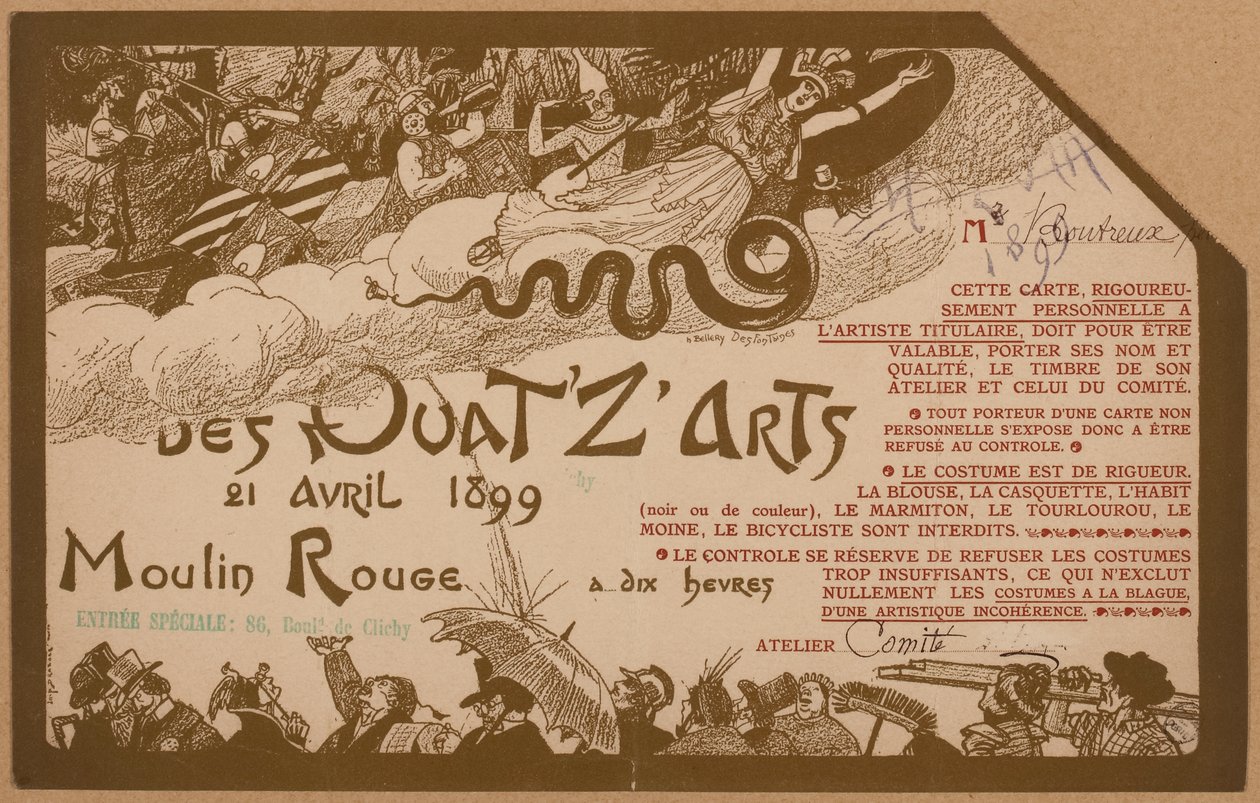 以 Boutreux 先生名义发出的参加 4 月 21 日举办的 Quat