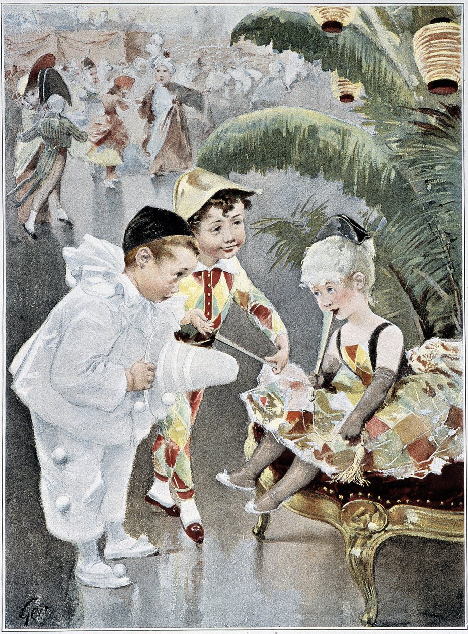 儿童服装或假面舞会--由杰弗里绘制，载于《费加罗画报》，1901年5月 作者 亨利·儒勒·让·杰弗鲁瓦