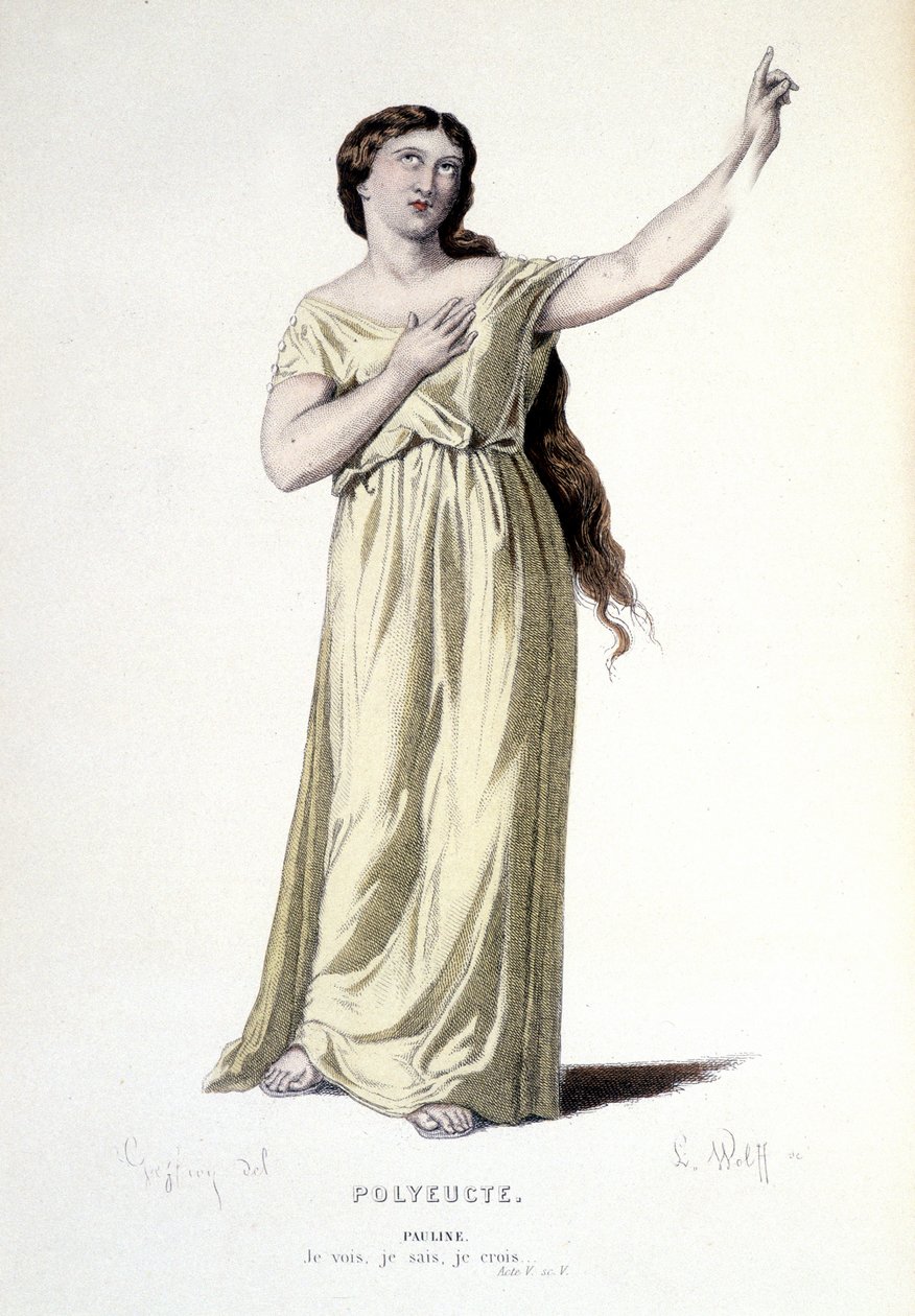 1884年“Polyeucte”中Pauline的服装设计 作者 亨利·儒勒·让·杰弗鲁瓦