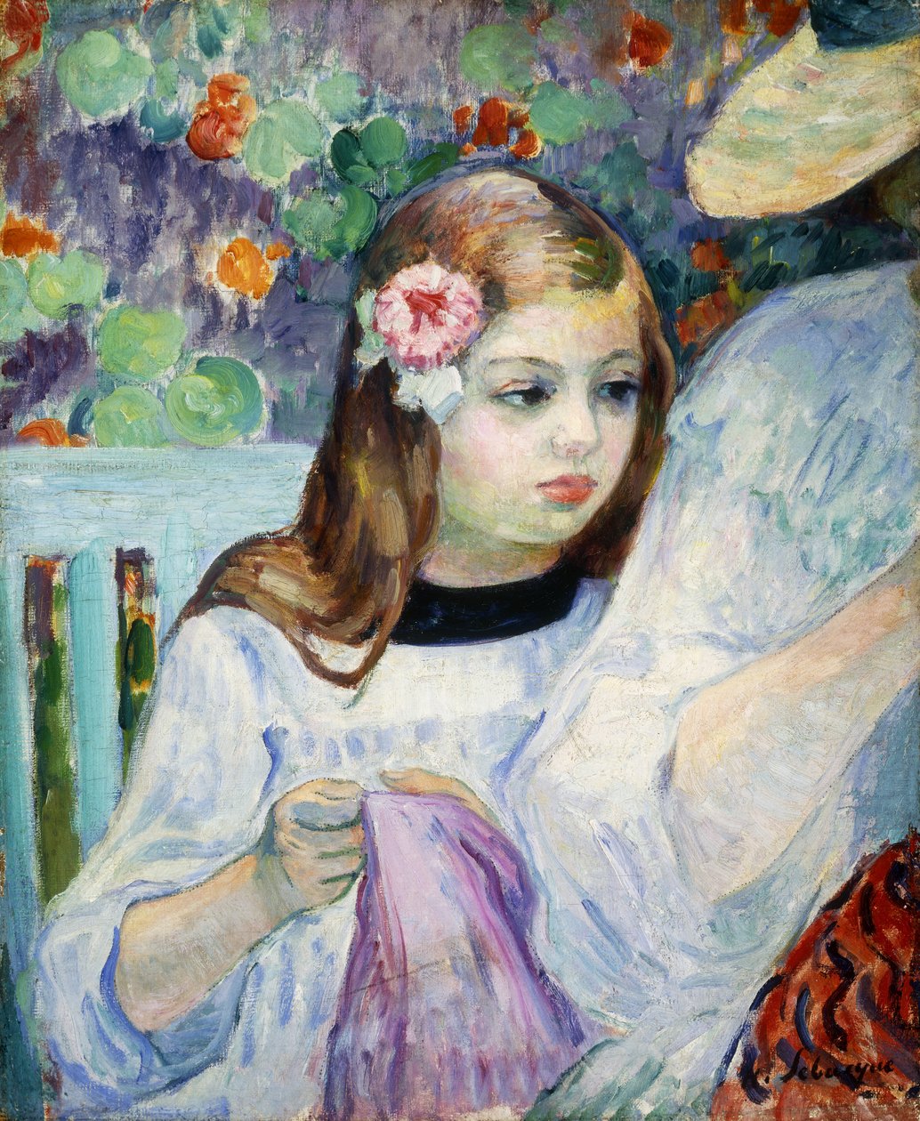 制衣课； La Lecon de Couture，1905-1906年 作者 亨利·勒巴斯克