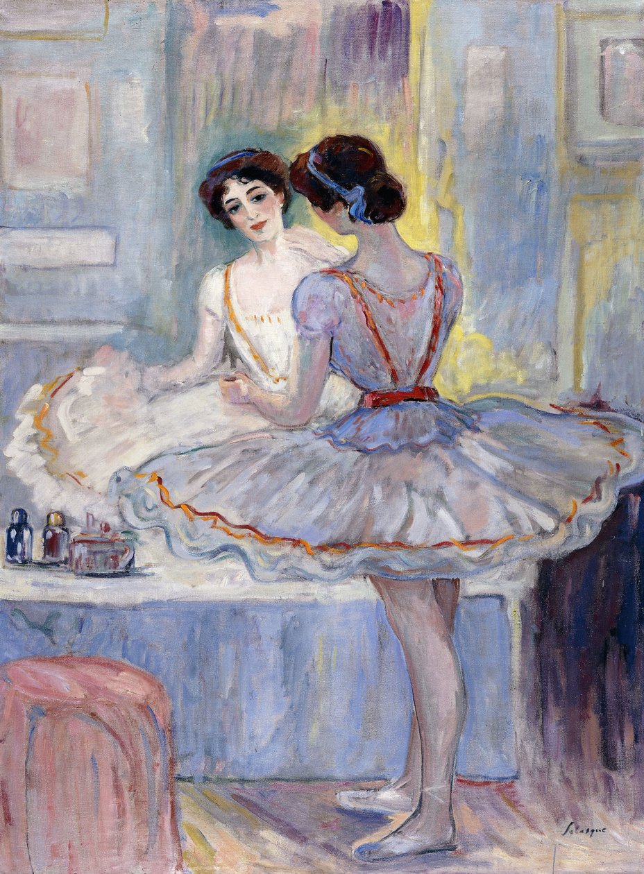 Zambelli小姐在她的更衣室里； Zambelli小姐在她的小屋里，1912年 作者 亨利·勒巴斯克