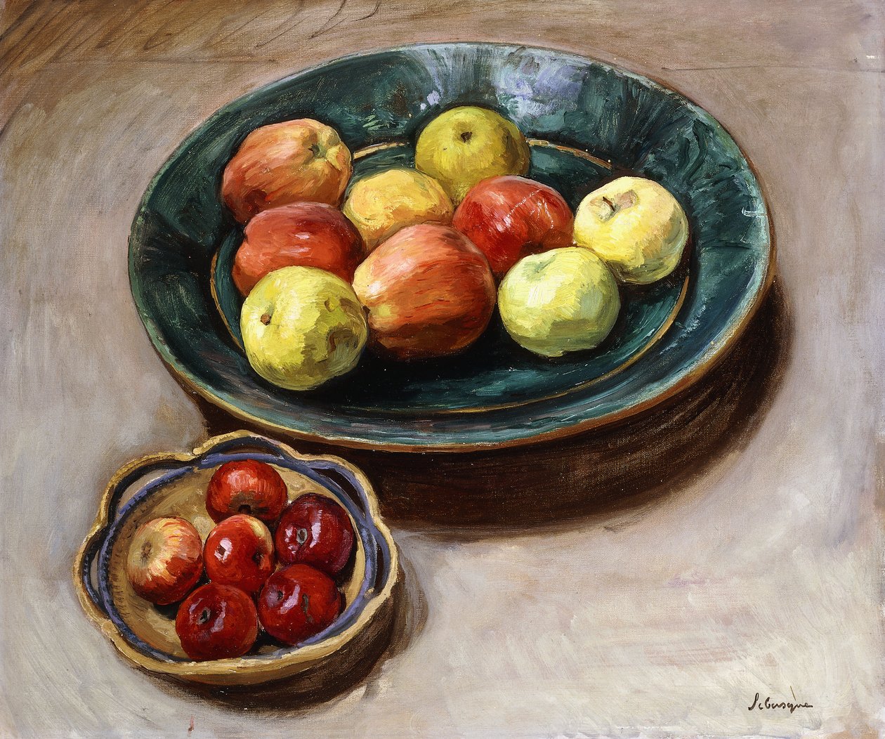 苹果静物Nature Morte aux Pommes，约1926年 作者 亨利·勒巴斯克