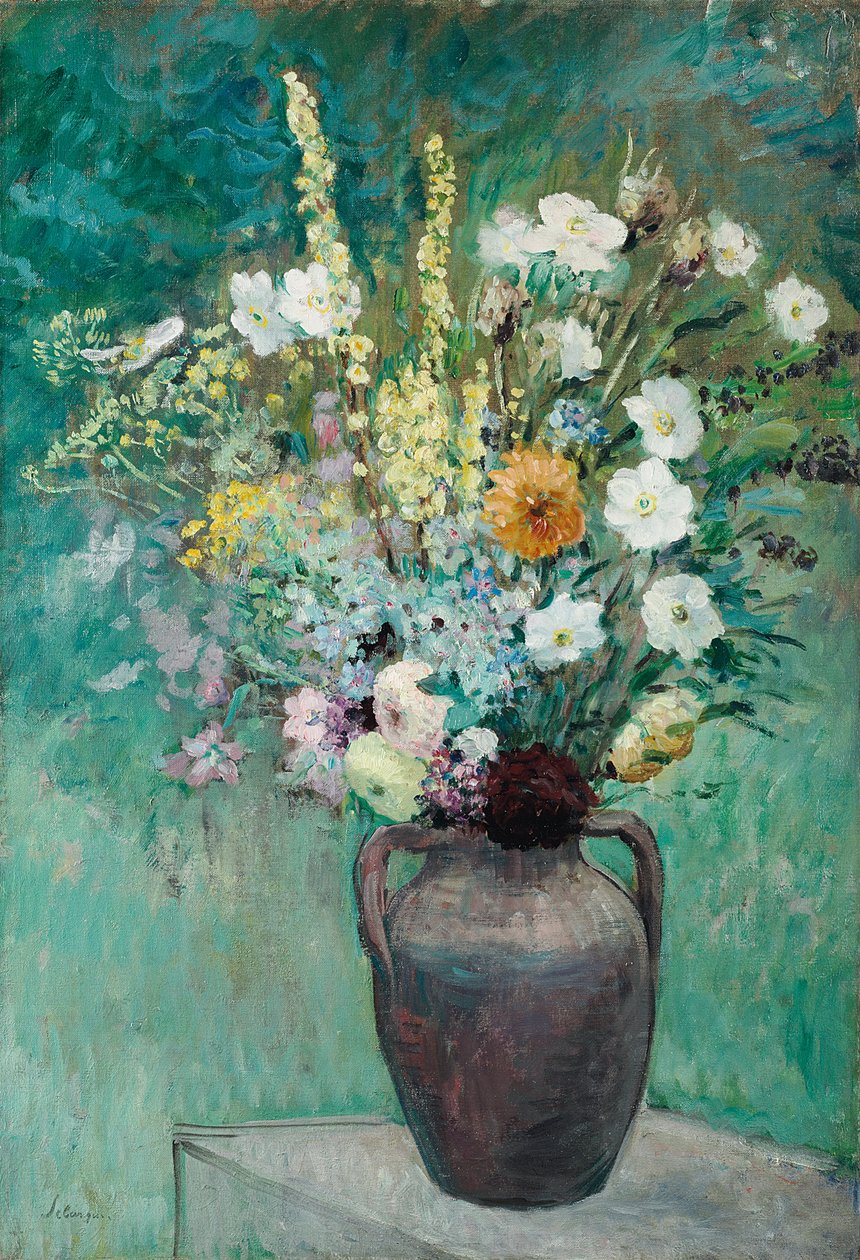 花瓶花c。 1913-1914年 作者 亨利·勒巴斯克