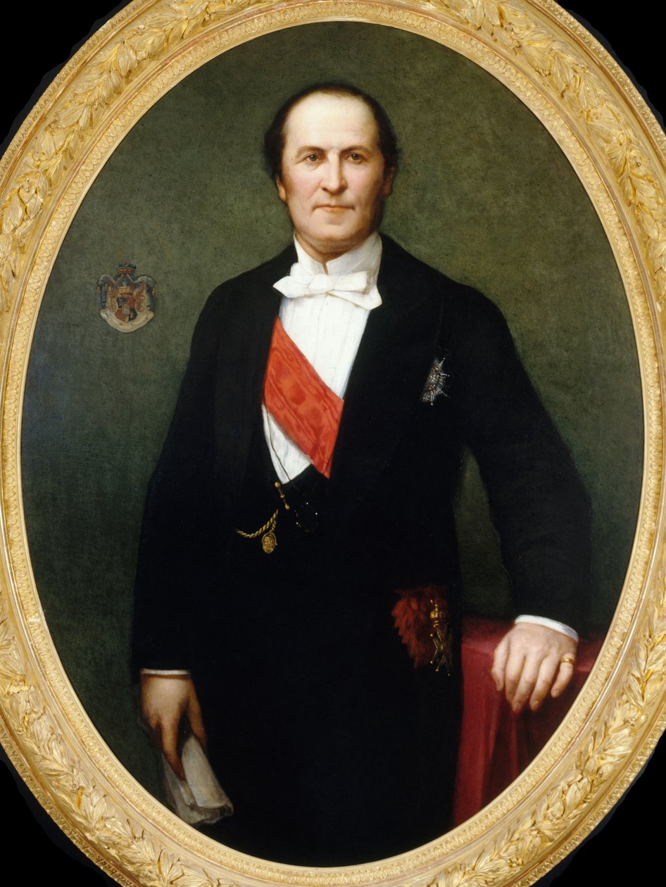 乔治-欧仁-奥斯曼男爵的肖像，1809-1891年，约1860年。 作者 亨利·莱曼（Henri Lehmann）