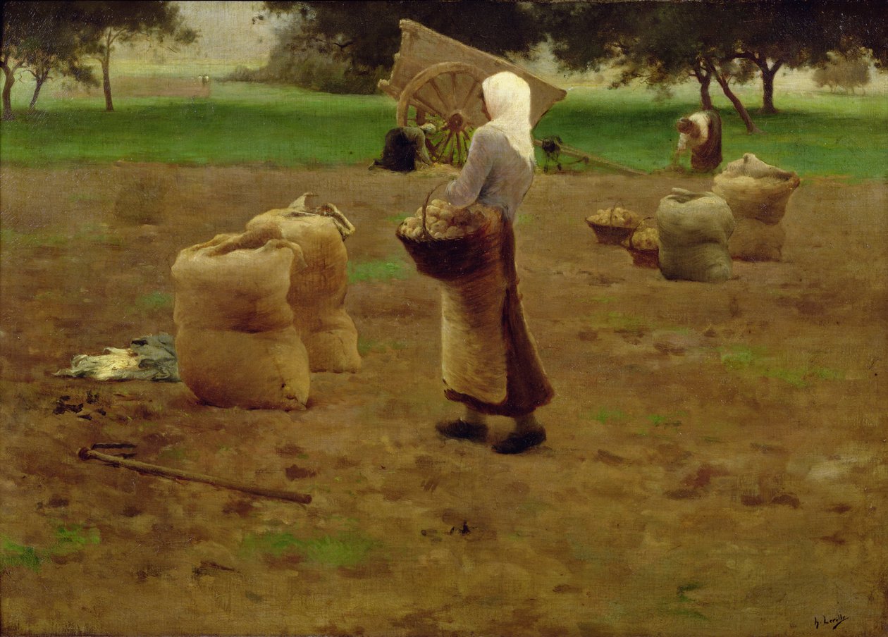 收获土豆 作者 亨利·莱罗尔（Henri Lerolle）