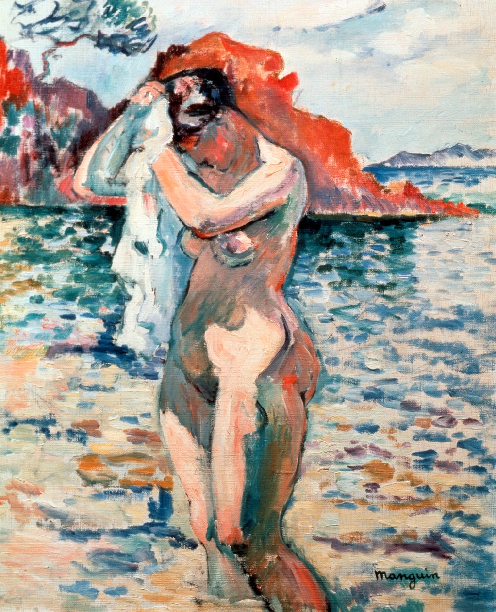 沐浴者（Bather），1906年。 作者 亨利·曼金（Henri Manguin）