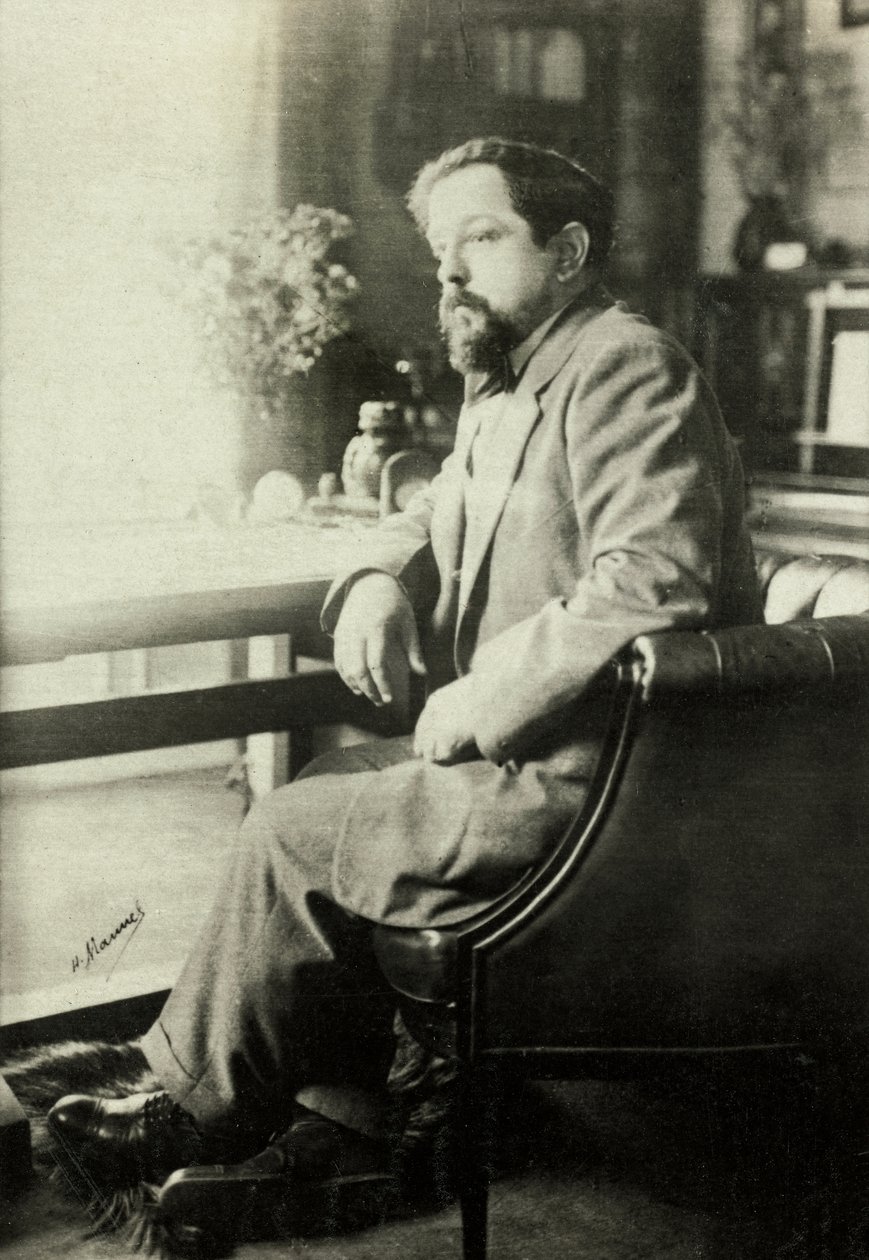 克劳德-德彪西肖像（照片） 作者 亨利·曼努埃尔（Henri Manuel）