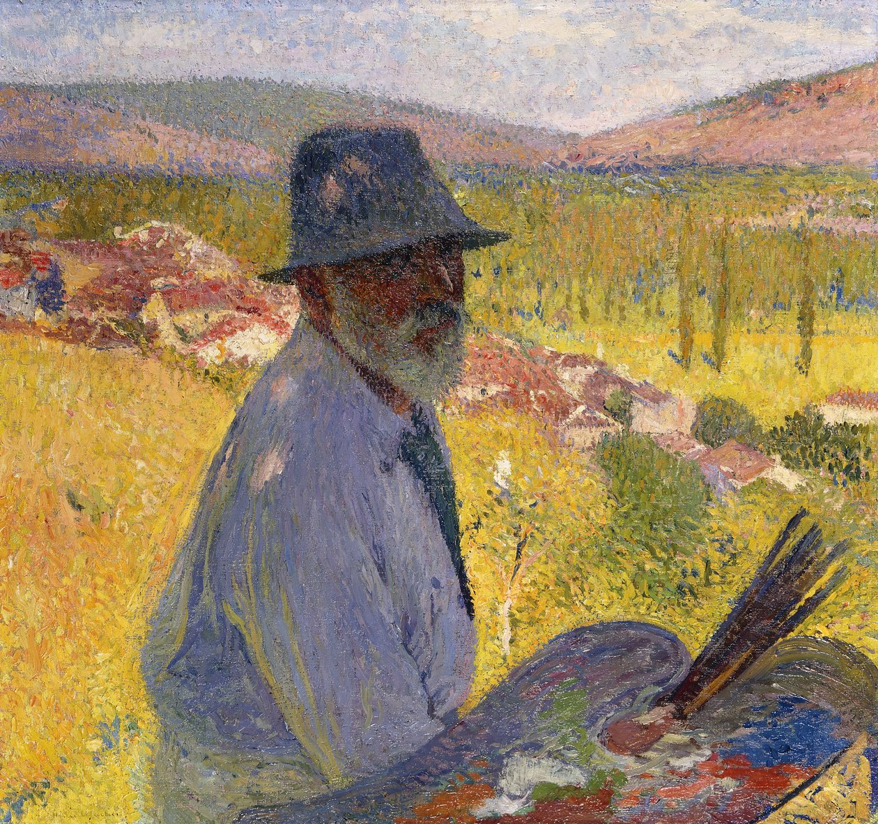 La Bastide-du-Vert的自画像； 1905年在La Bastide-du-Vert的自画像 作者 亨利·马丁