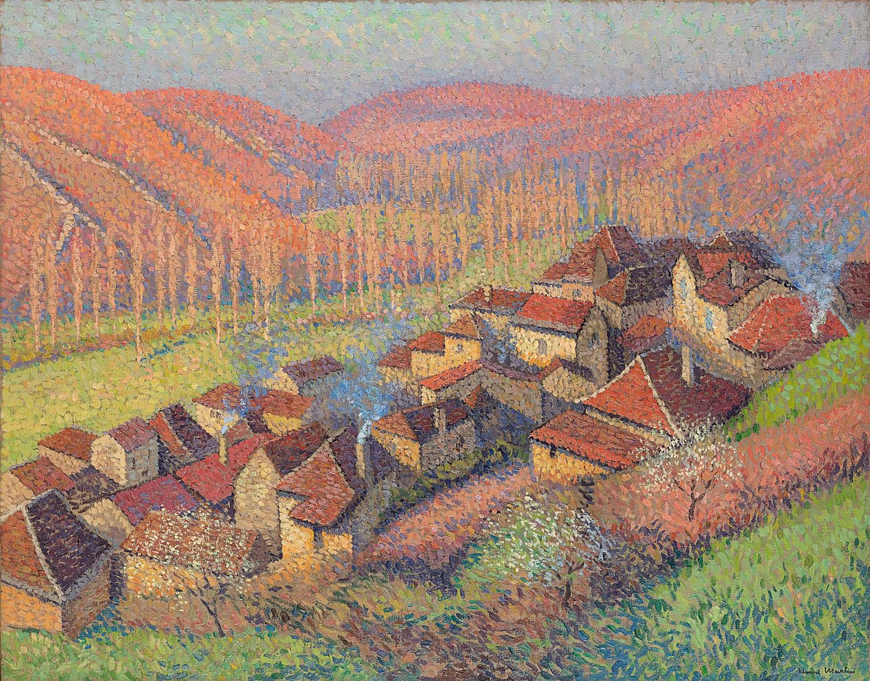 Labastide du Vert中心的视图；拉巴斯蒂德杜维尔特中心的景观，约1940年 作者 亨利·马丁