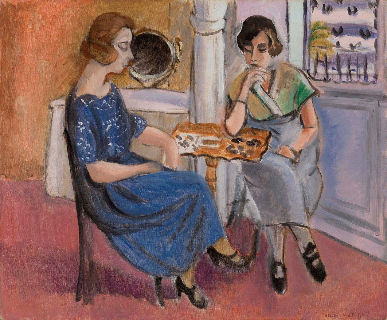 多米诺骨牌玩家（Les Joueuses de dominos） 作者 亨利·马蒂斯