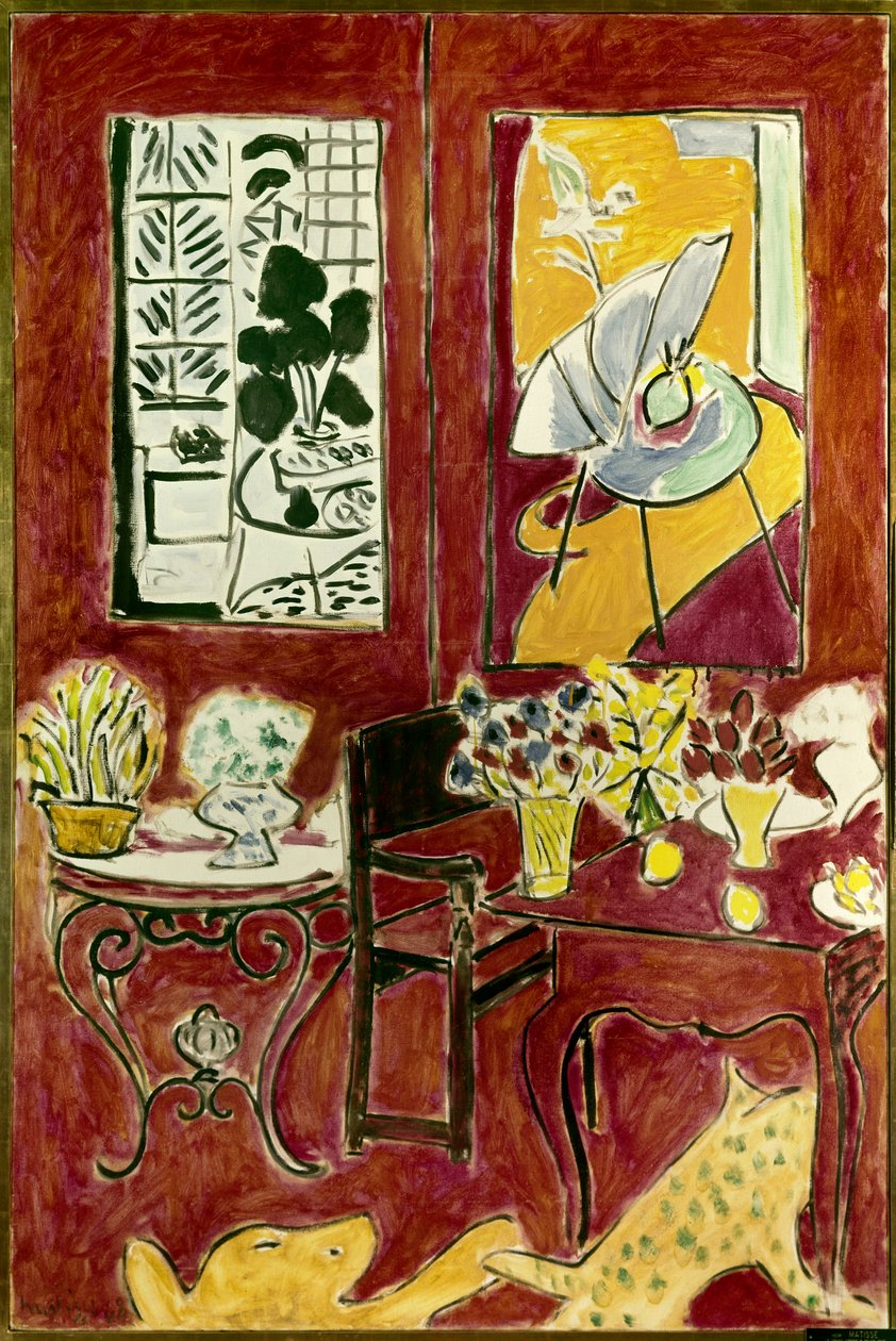 Grand interieur rouge 1948（布面油画） 作者 亨利·马蒂斯