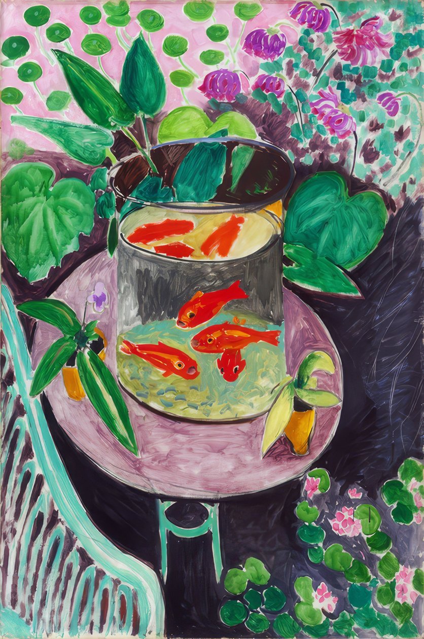 亨利-马蒂斯，《金鱼》/布面油画，1912 年 作者 亨利·马蒂斯