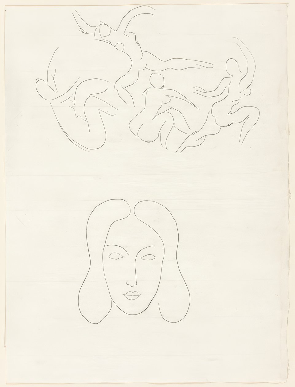 Hérodiade, Scène lV, plate thirteen from Poesies de Mallarmé (《马拉美诗集》) 作者 亨利·马蒂斯