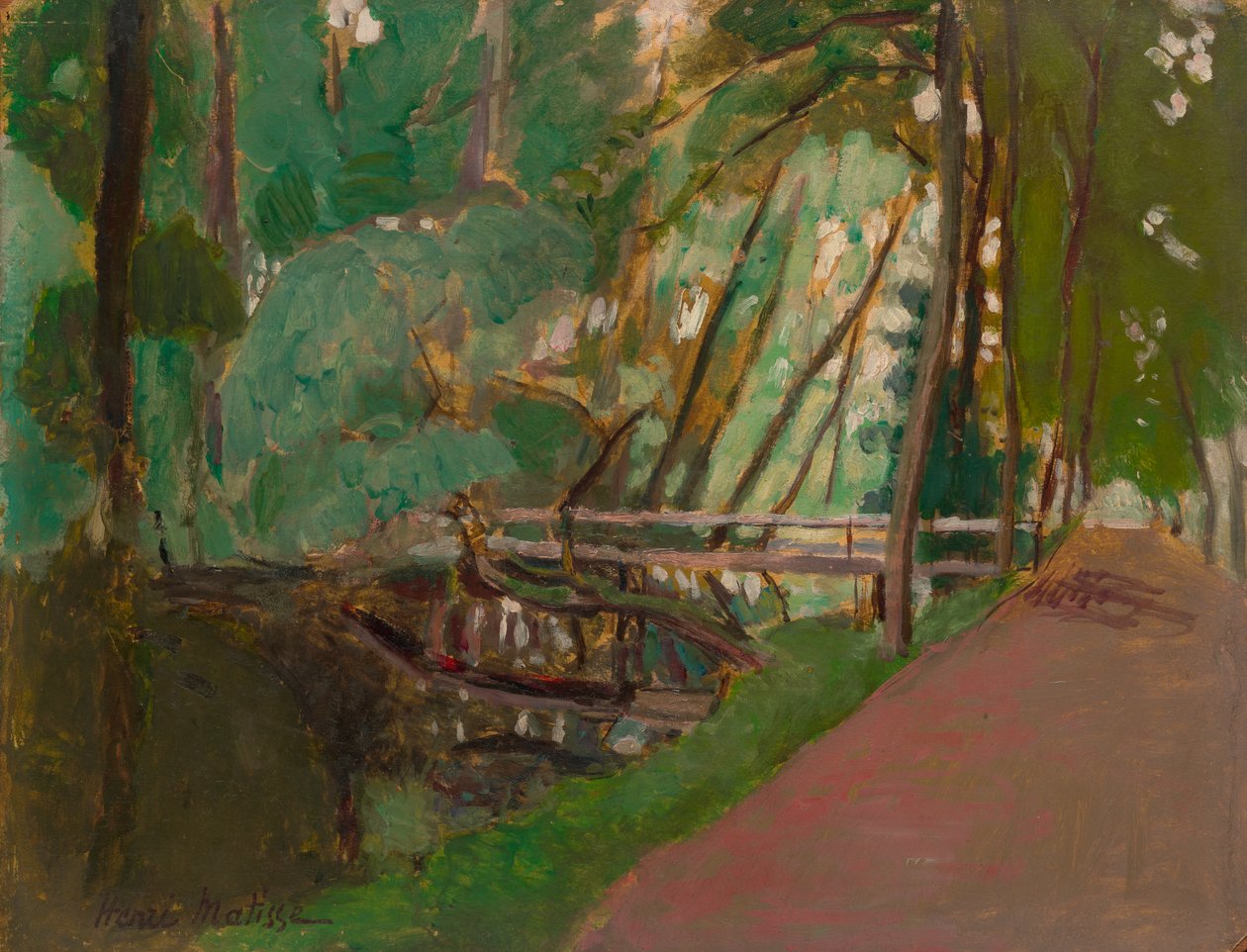 Sous-bois，约 1902-1903 年（纸面油画，铺在画板上） 作者 亨利·马蒂斯