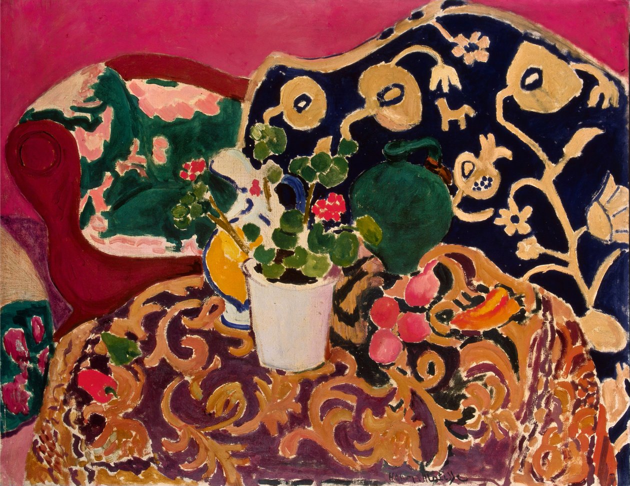 西班牙静物，约 1910-11 年（布面油画） 作者 亨利·马蒂斯