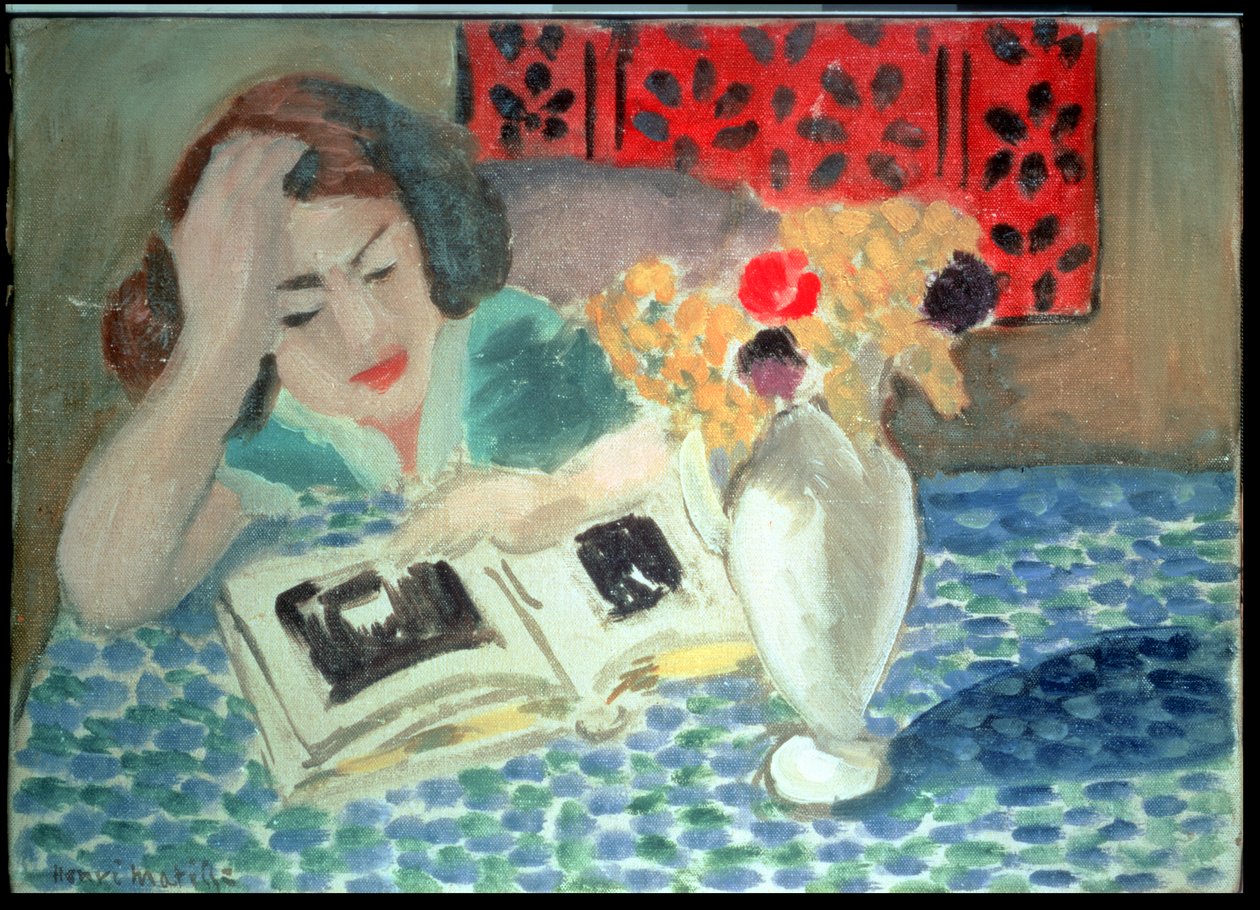 女性阅读（La Lecture） 作者 亨利·马蒂斯