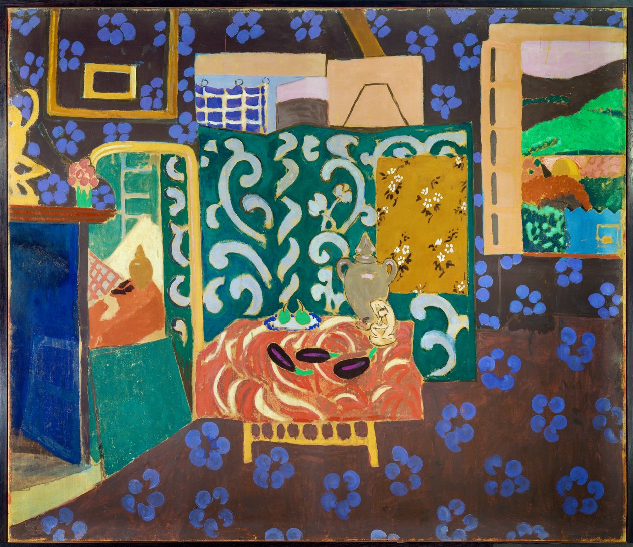 interieur aux eggplants 1911（胶彩画布） 作者 亨利·马蒂斯