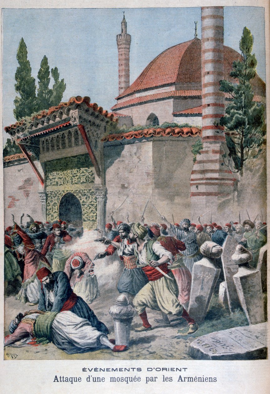 1895年，亚美尼亚人袭击清真寺 作者 亨利·迈耶（Henri Meyer）