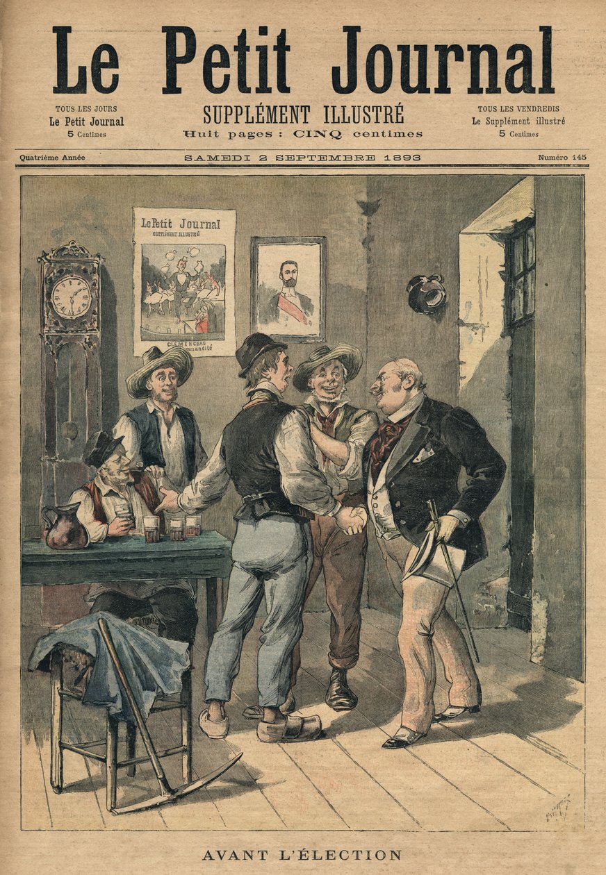 大选之前，插图来自&39;Le Petit Journal&39;，Supplement Illustre，1893年9月2日 作者 亨利·迈耶（Henri Meyer）