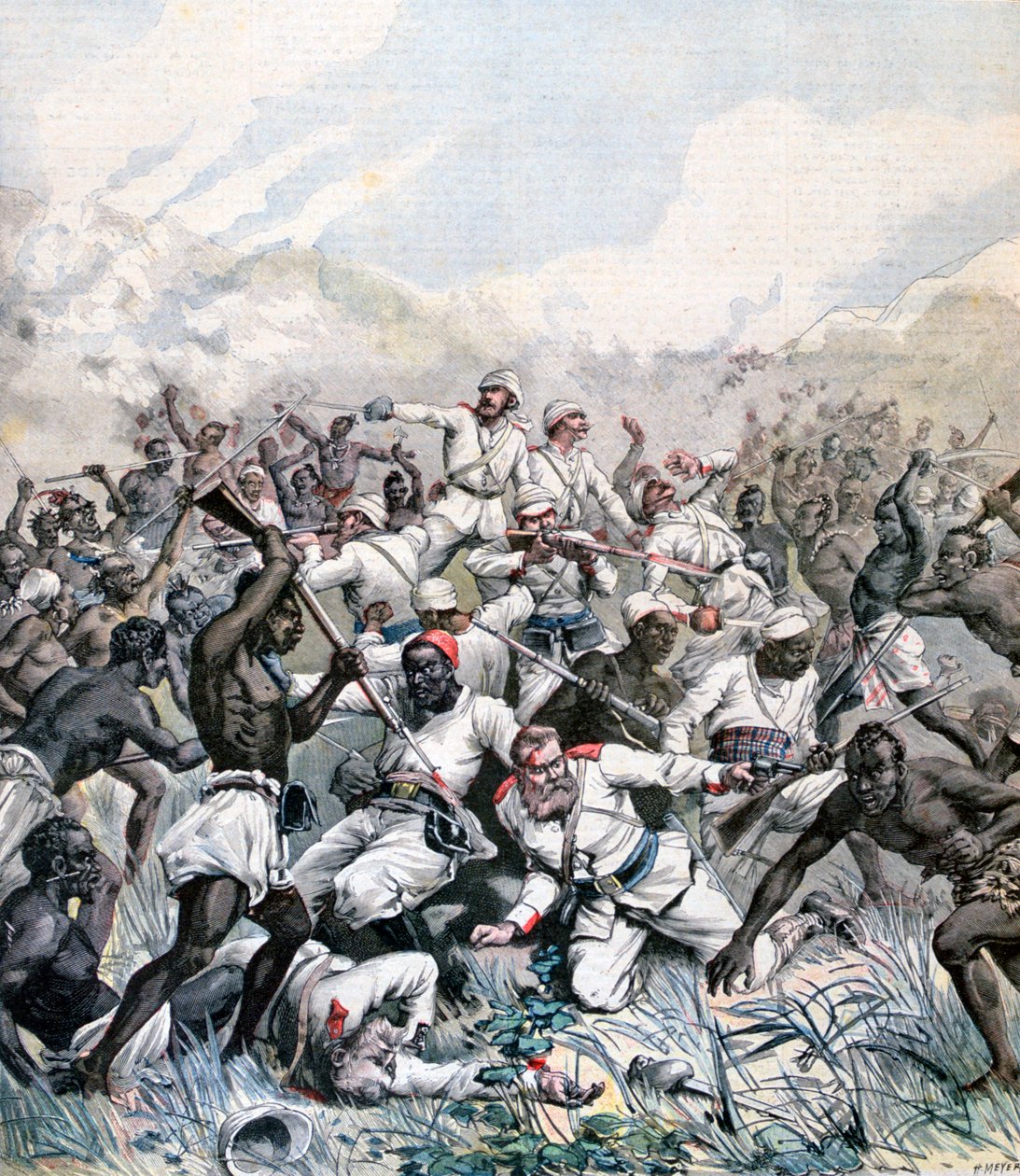 1891年，一次德国远征队在非洲的破坏 作者 亨利·迈耶（Henri Meyer）
